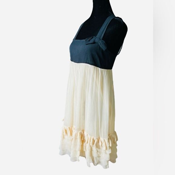 Juicy Couture Regal Silk Chiffon Babydoll Dress Size Small Y2K Crepe Mini - Picture 4 of 14